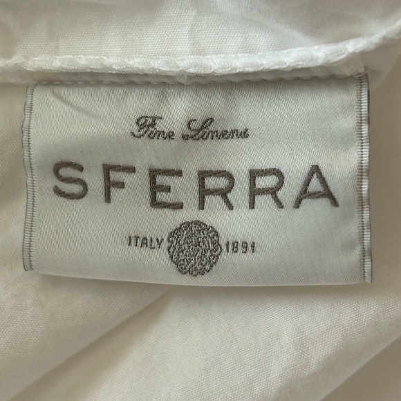 Sferra King Size Pillowcases Italy 1891 Hand Embroidered 100% Egyptian Cotton - Picture 8 of 11
